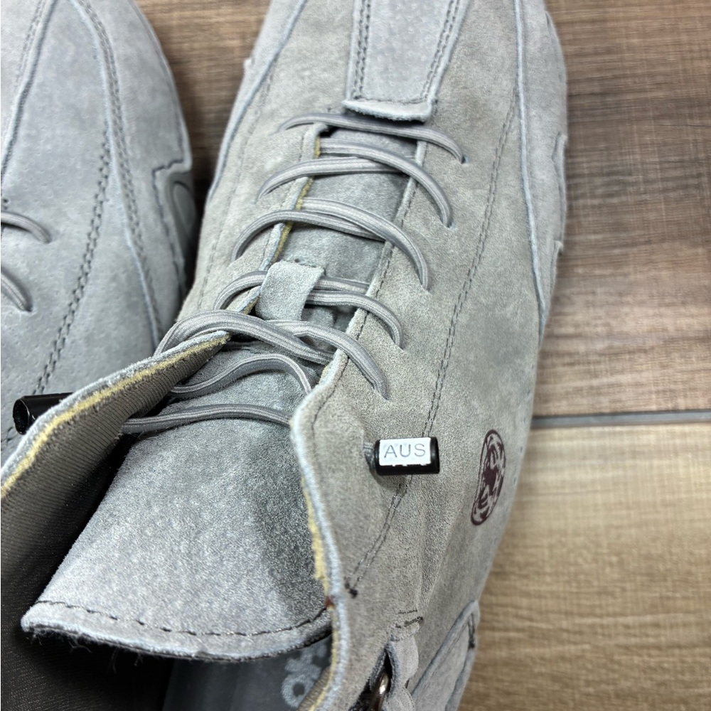 Clohoo Men's Lace-up Ankle Boots Slip-on Adjustable Gray Size 48 - Picture 8 of 10
